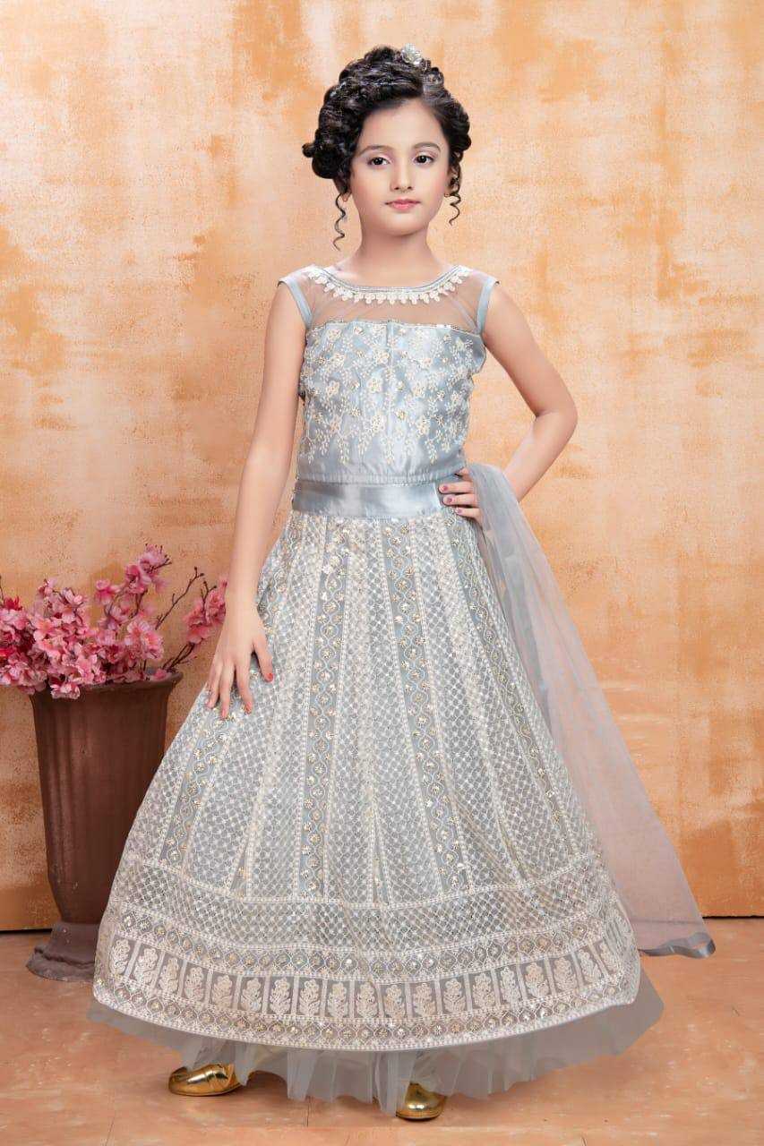 YNF SOFT NET RIN131 1612 KIDS WEAR WHOLESALE KIDS LEHENGAS MANUFACTURER