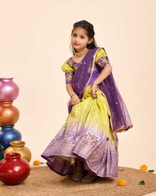 YNF VISCOSE KESH109 RRKT37 KIDS WEAR WHOLESALE KIDS LEHENGAS MANUFACTURER