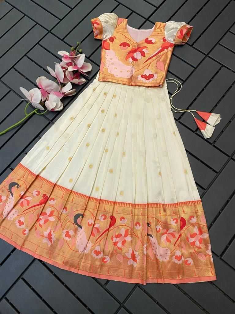 YNF ZARI SILK RIN192 7903 KIDS WEAR WHOLESALE KIDS LEHENGAS MANUFACTURER