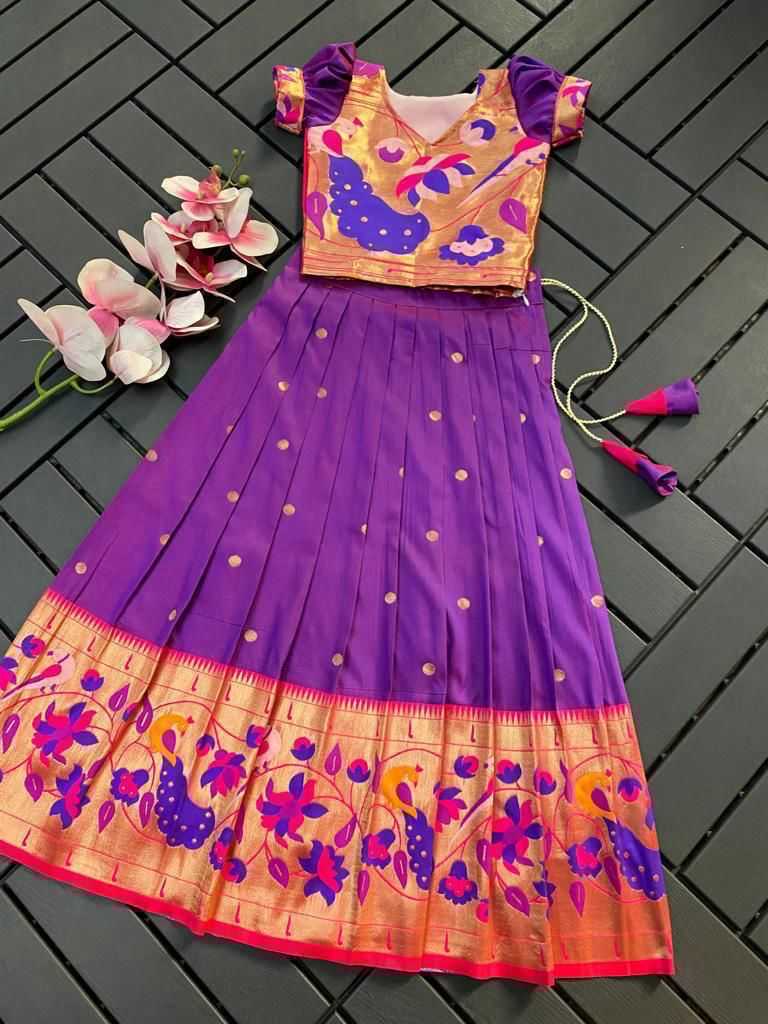 YNF ZARI SILK RIN192 7903 KIDS WEAR WHOLESALE KIDS LEHENGAS MANUFACTURER