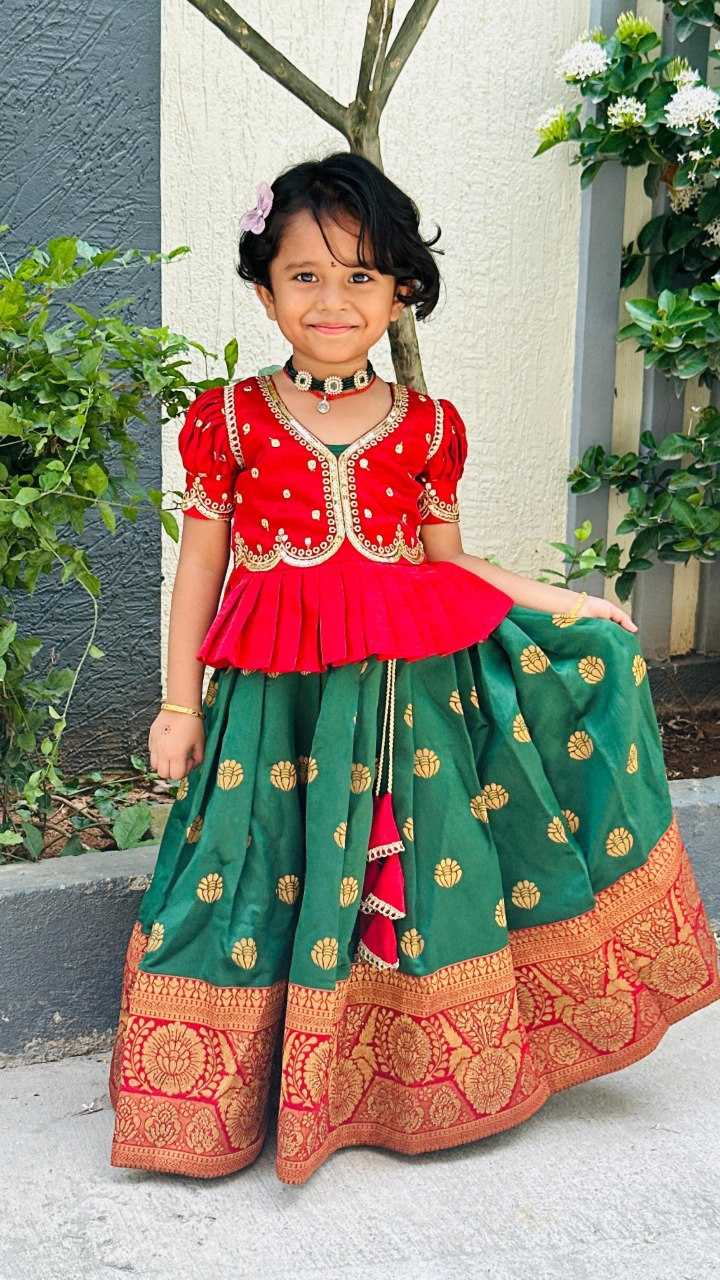 YNF BANGLORI SILK KESH109 RRKT87 KIDS WEAR WHOLESALE KIDS GOWNS MANUFACTURER- Kids Exports