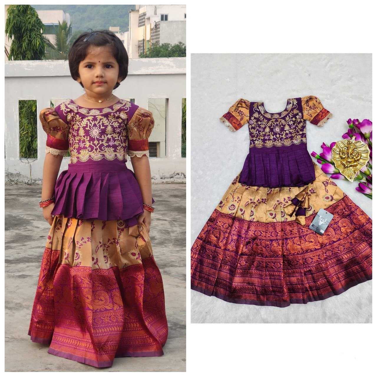 YNF KANIVARM SILK RIN161 RPVR23 KIDS WEAR WHOLESALE KIDS LEHENGA KIDS TRADITIONAL OUTFITS KIDS LEHENGA CHOLI KIDS FESTIVE WEAR KIDS WEDDING OUTFITS MANUFACTURER- Kids Exports