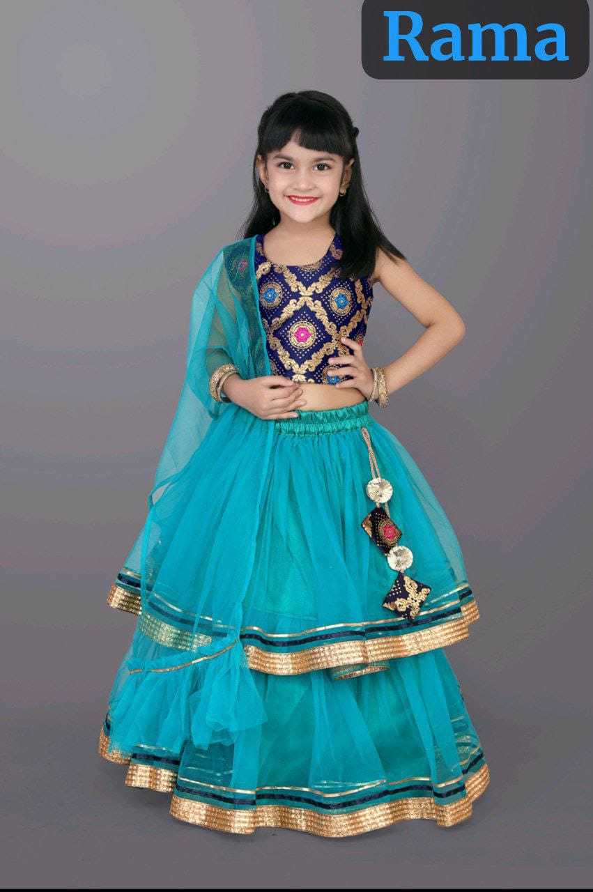 YNF NET KESH255 ETF16 KIDS WEAR WHOLESALE KIDS LEHENGA KIDS LEHENGA CHOLI KIDS FESTIVE WEAR KIDS WEDDING OUTFITS MANUFACTURER- Kids Exports