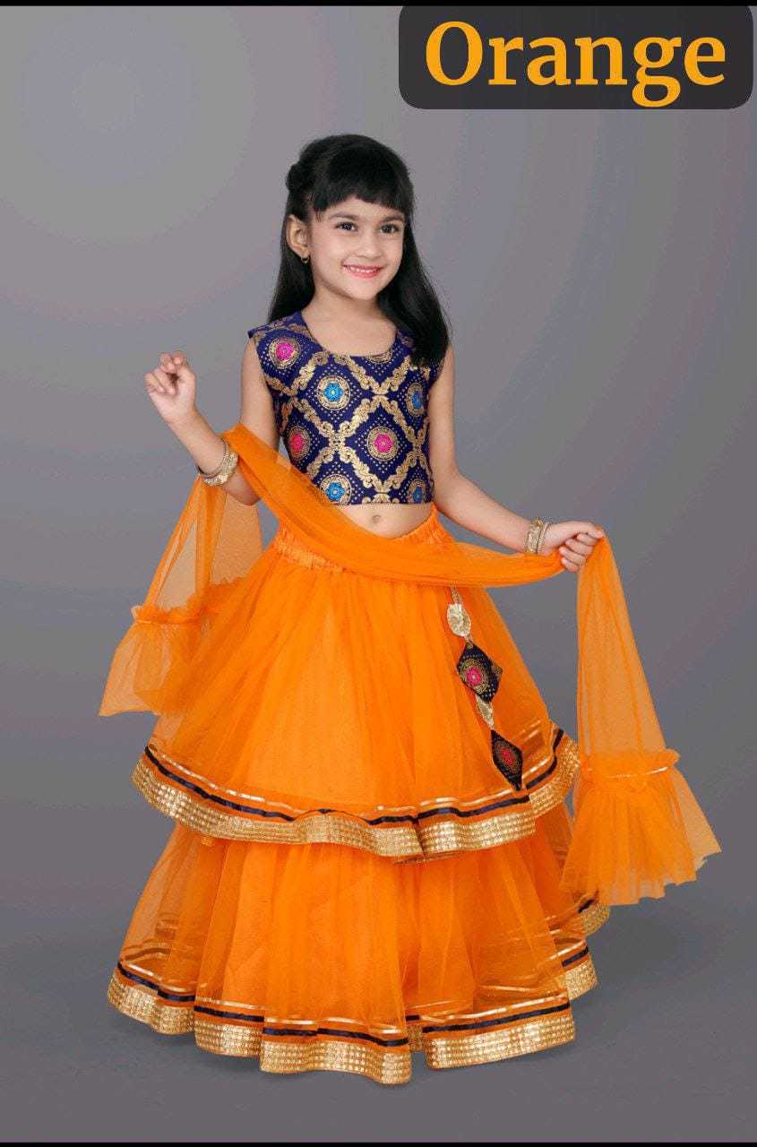 YNF NET KESH255 ETF16 KIDS WEAR WHOLESALE KIDS LEHENGA KIDS LEHENGA CHOLI KIDS FESTIVE WEAR KIDS WEDDING OUTFITS MANUFACTURER- Kids Exports