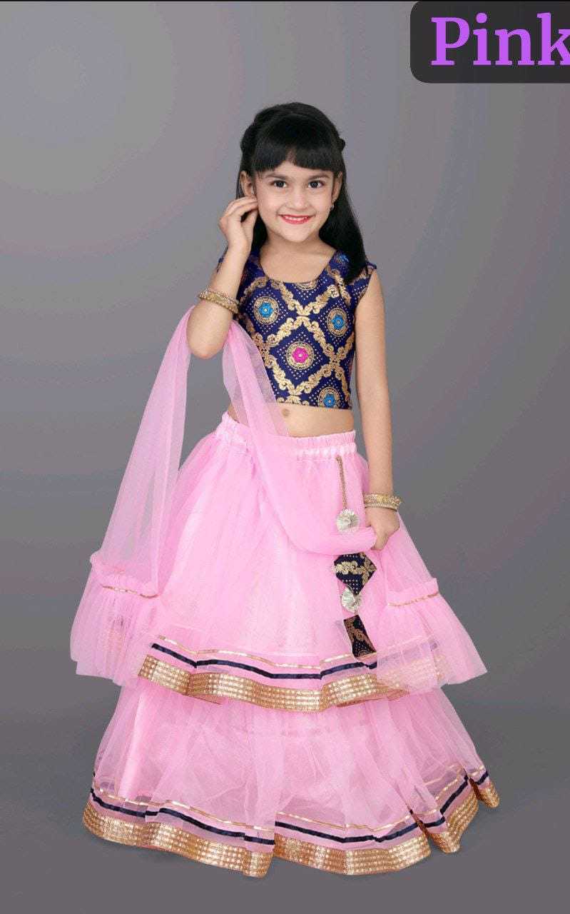 YNF NET KESH255 ETF16 KIDS WEAR WHOLESALE KIDS LEHENGA KIDS LEHENGA CHOLI KIDS FESTIVE WEAR KIDS WEDDING OUTFITS MANUFACTURER- Kids Exports