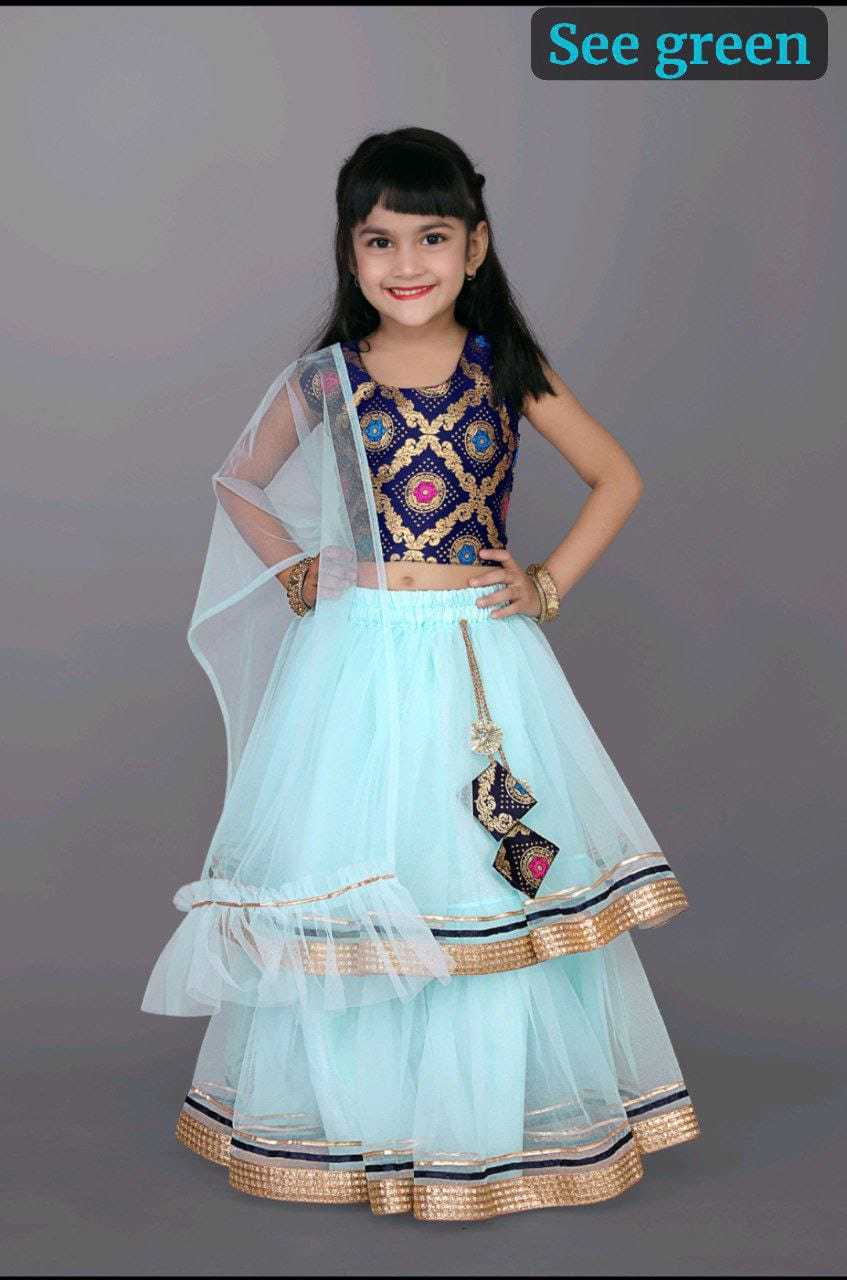 YNF NET KESH255 ETF16 KIDS WEAR WHOLESALE KIDS LEHENGA KIDS LEHENGA CHOLI KIDS FESTIVE WEAR KIDS WEDDING OUTFITS MANUFACTURER- Kids Exports