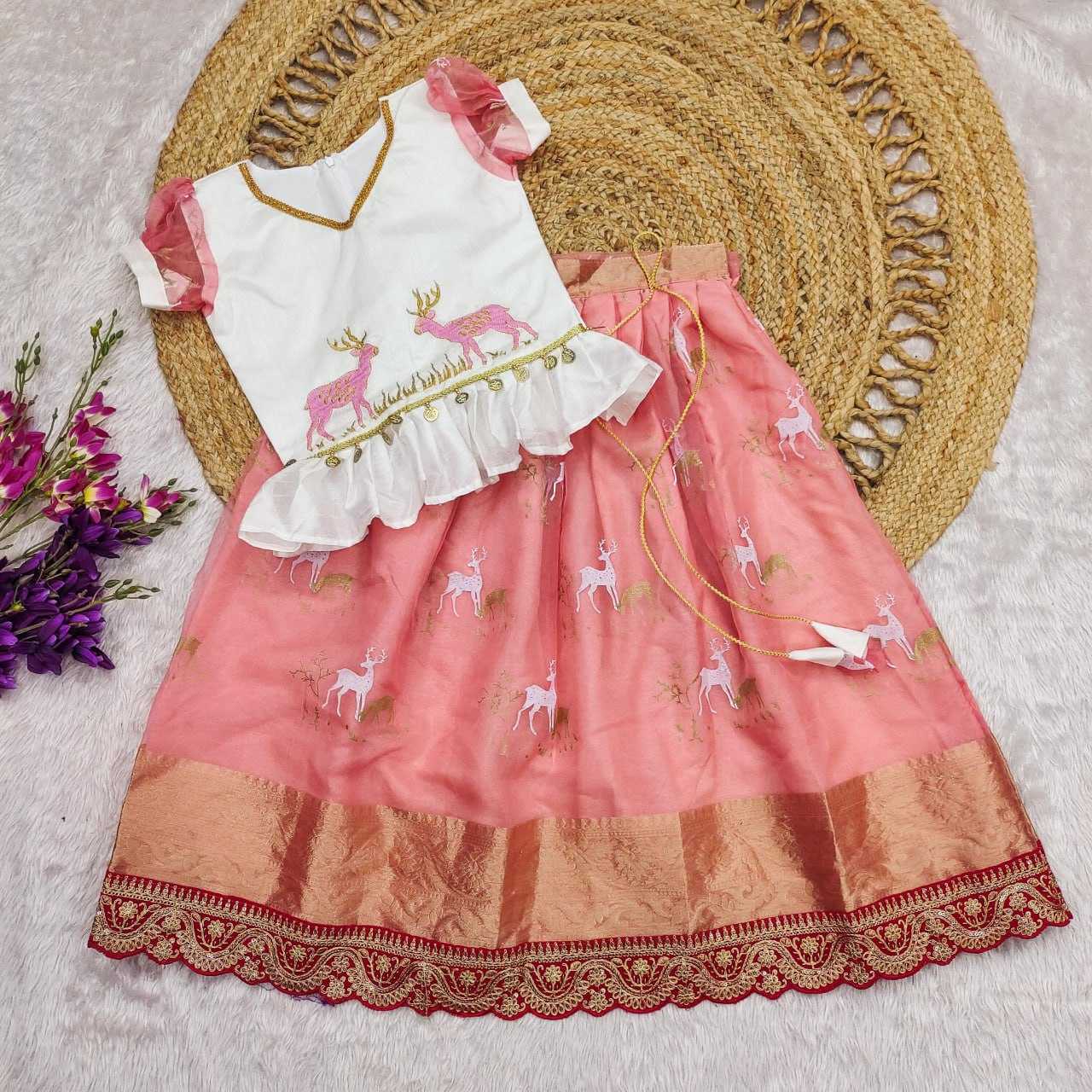 YNF ORGANZA RIN192 8052 KIDS WEAR WHOLESALE KIDS LEHENGA KIDS TRADITIONAL OUTFITS KIDS LEHENGA CHOLI KIDS FESTIVE WEAR KIDS WEDDING OUTFITS MANUFACTURER- Kids Exports