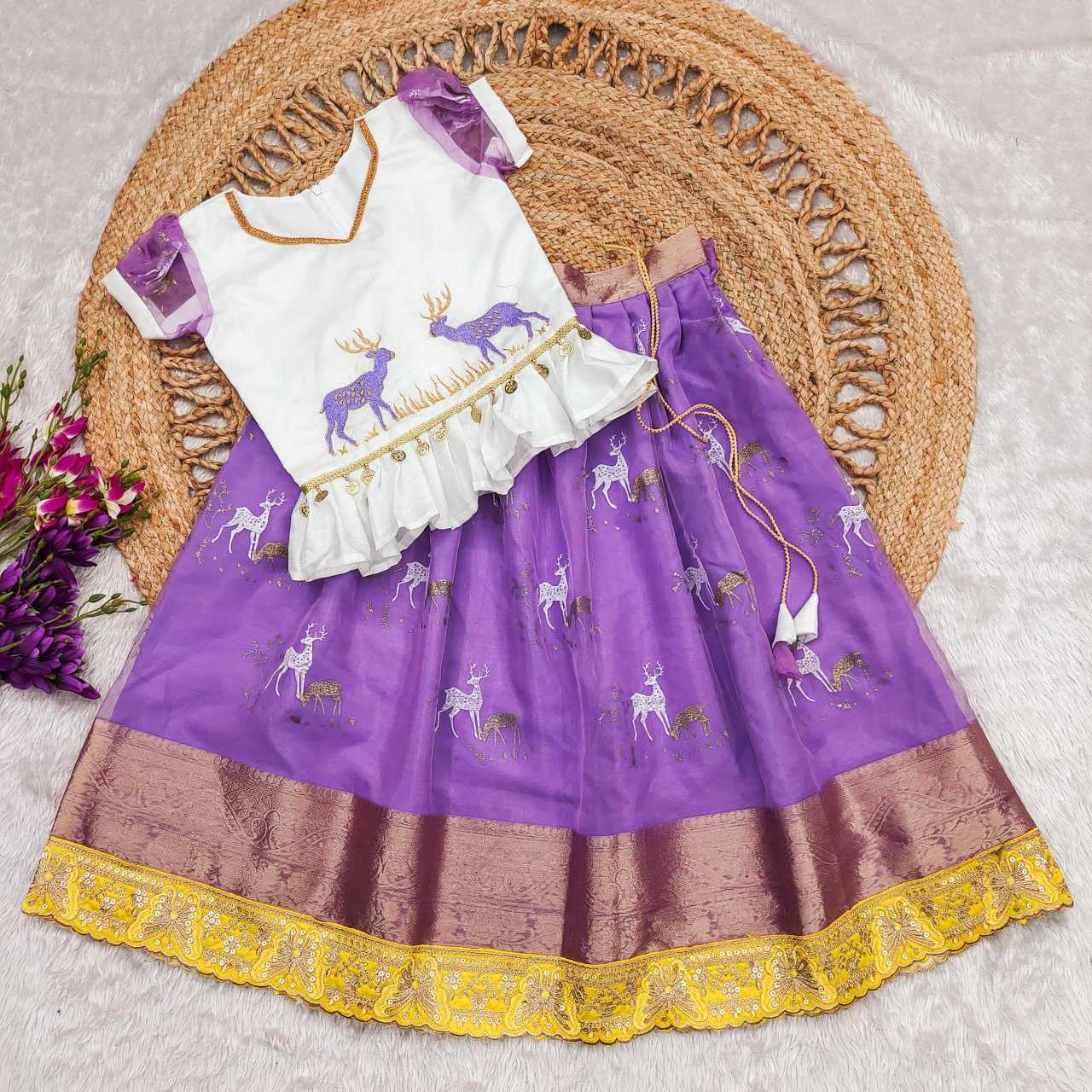 YNF ORGANZA RIN192 8052 KIDS WEAR WHOLESALE KIDS LEHENGA KIDS TRADITIONAL OUTFITS KIDS LEHENGA CHOLI KIDS FESTIVE WEAR KIDS WEDDING OUTFITS MANUFACTURER- Kids Exports