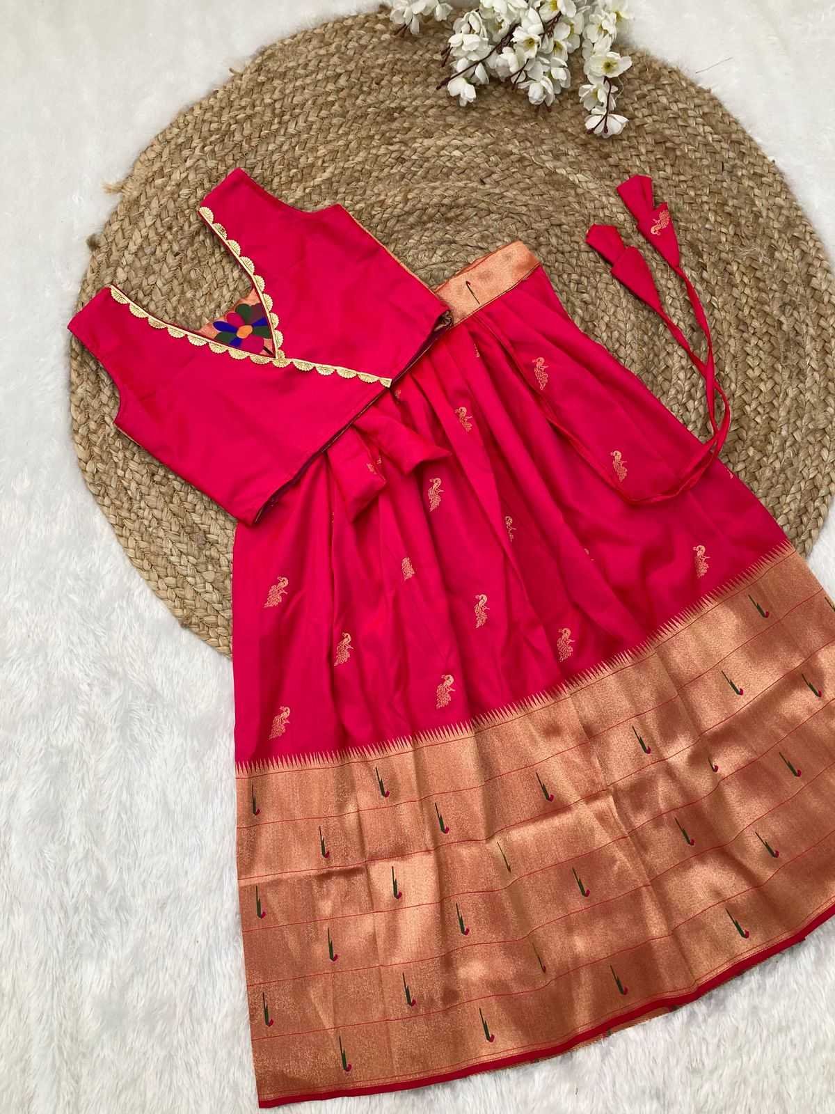 YNF PAITHANI SILK KESH238 RPF01 KIDS WEAR WHOLESALE KIDS LEHENGA TRADITIONAL OUTFITS KIDS LEHENGA FESTIVE WEAR KIDS WEDDING OUTFITS MANUFACTURER- Kids Exports