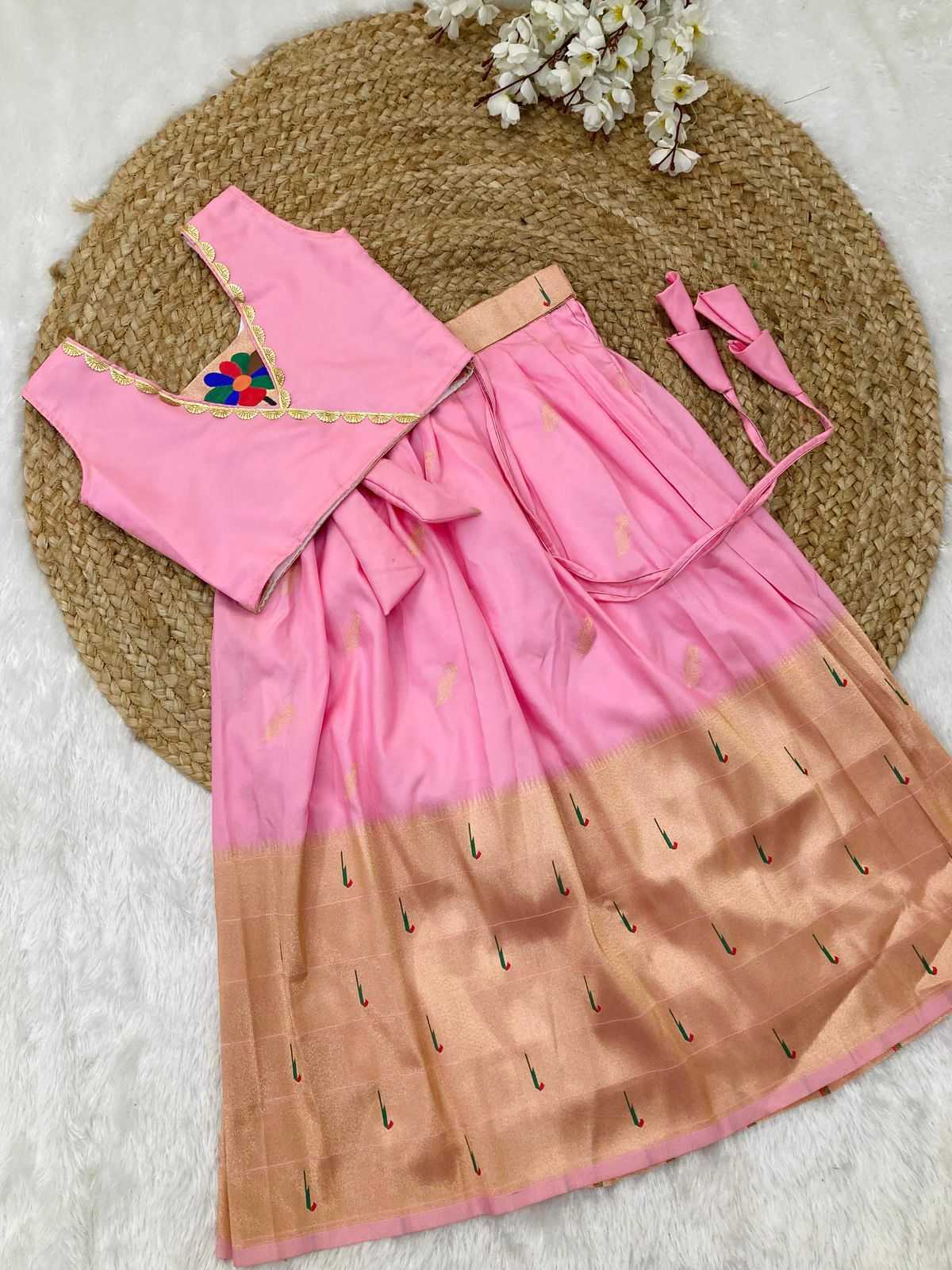 YNF PAITHANI SILK KESH238 RPF01 KIDS WEAR WHOLESALE KIDS LEHENGA TRADITIONAL OUTFITS KIDS LEHENGA FESTIVE WEAR KIDS WEDDING OUTFITS MANUFACTURER- Kids Exports