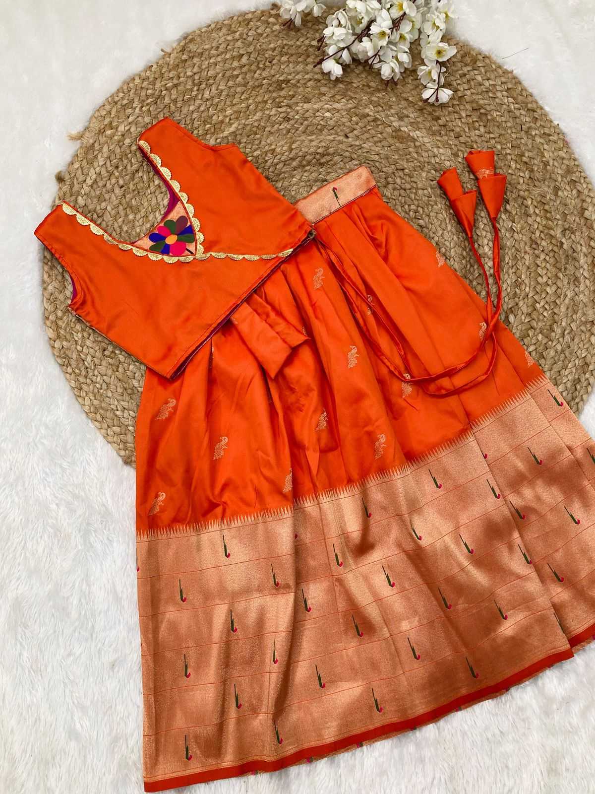 YNF PAITHANI SILK KESH238 RPF01 KIDS WEAR WHOLESALE KIDS LEHENGA TRADITIONAL OUTFITS KIDS LEHENGA FESTIVE WEAR KIDS WEDDING OUTFITS MANUFACTURER- Kids Exports