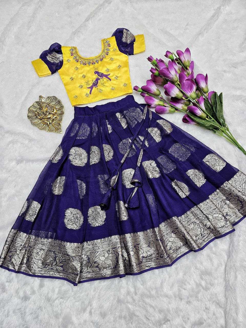 YNF SILK KIDS WEAR RIN161 RPVR2 WHOLESALE KIDS LEHENGA TRADITIONAL ETHNIC LEHENGA CHOLI KIDS FESTIVE BABY GIRL LEHANGA MANUFACTURER- Kids Exports