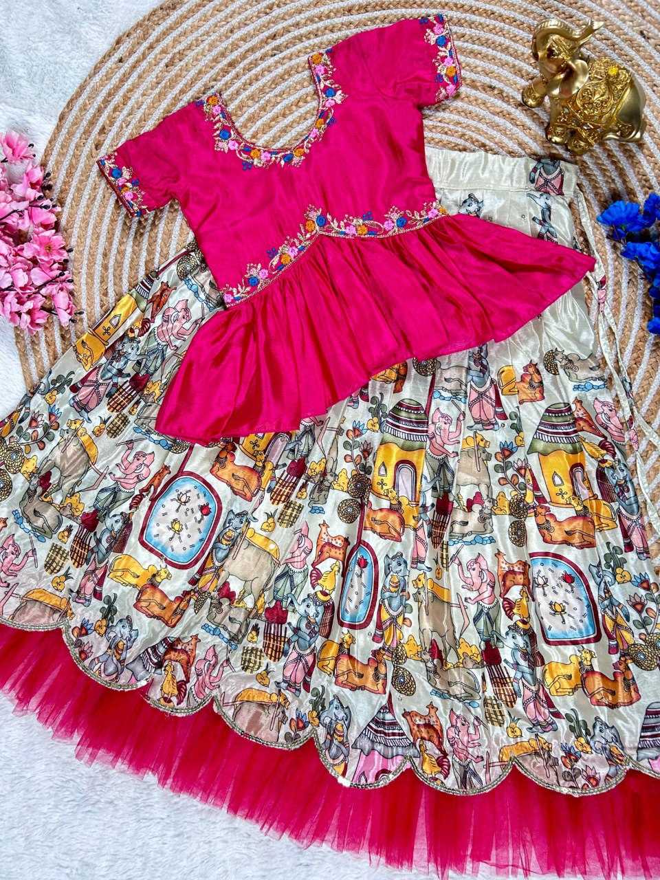 YNF SOFT SILK KIDS WEAR KESH109 RRK103 WHOLESALE KIDS LEHENGA TRADITIONAL ETHNIC LEHENGA CHOLI KIDS FESTIVE BABY GIRL LEHANGA MANUFACTURER- Kids Exports