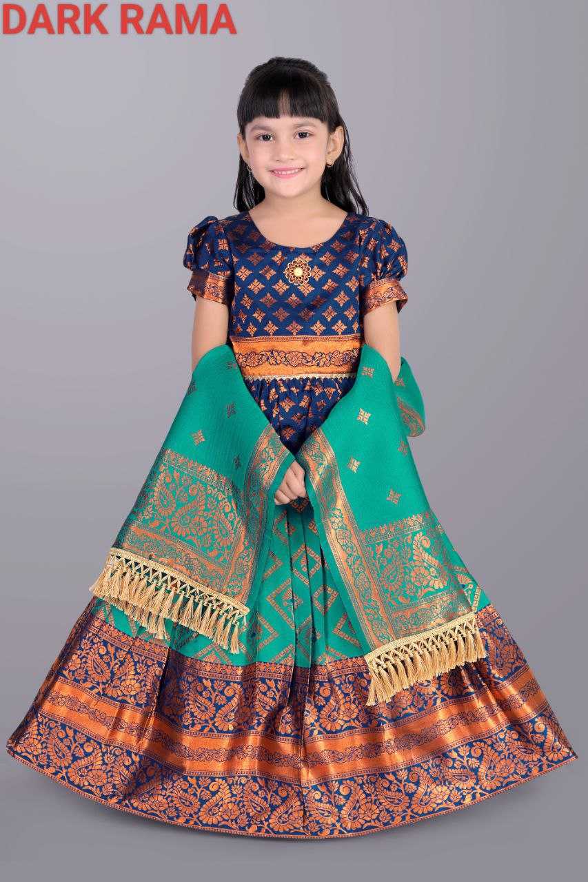 Ynf Jacquard KESH461 HK 61 Kids Wear Wholesale Kids Ghagra Choli Girls Ethnic Wear Manufacturer- Kids Exports