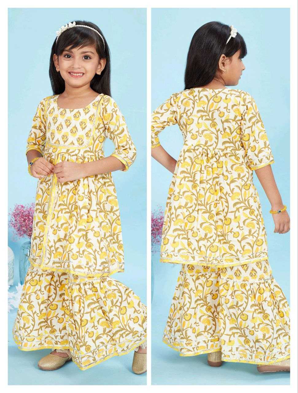 Ynf Cotton KESH461 74 Kids Wear Wholesale Kids Dhoti Kurta Kids Designer Frock Kids Party Wear Ethnic Manufacturer- Kids Exports
