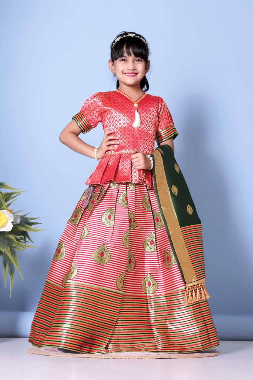 Ynf Jacquard RIN222 HK-88 Kids Wear Wedding Collections Festive Collections Wholesale Kids Suit Indian Wear For Kids Kids Lehenga Choli Manufacturer- Kids Exports