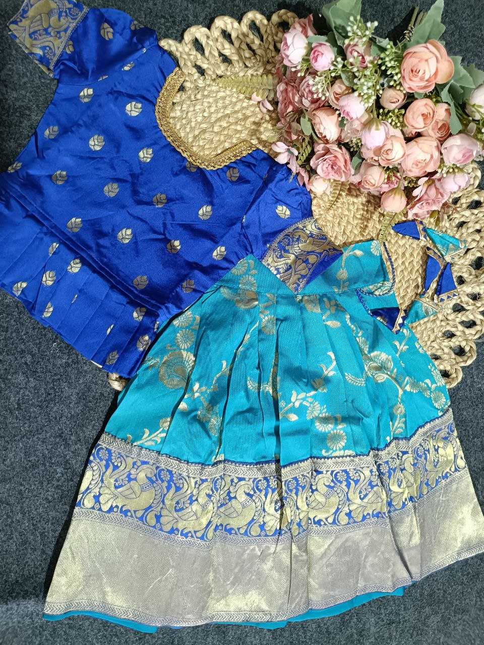 Ynf Jequard Silk KESH461 86 Kids Wear Wholesale Kids Designer Frock Kids Traditional Outfits Kids Festive Wear Manufacturer- Kids Exports