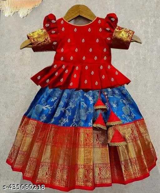 Ynf Jequard Silk KESH461 86 Kids Wear Wholesale Kids Designer Frock Kids Traditional Outfits Kids Festive Wear Manufacturer- Kids Exports