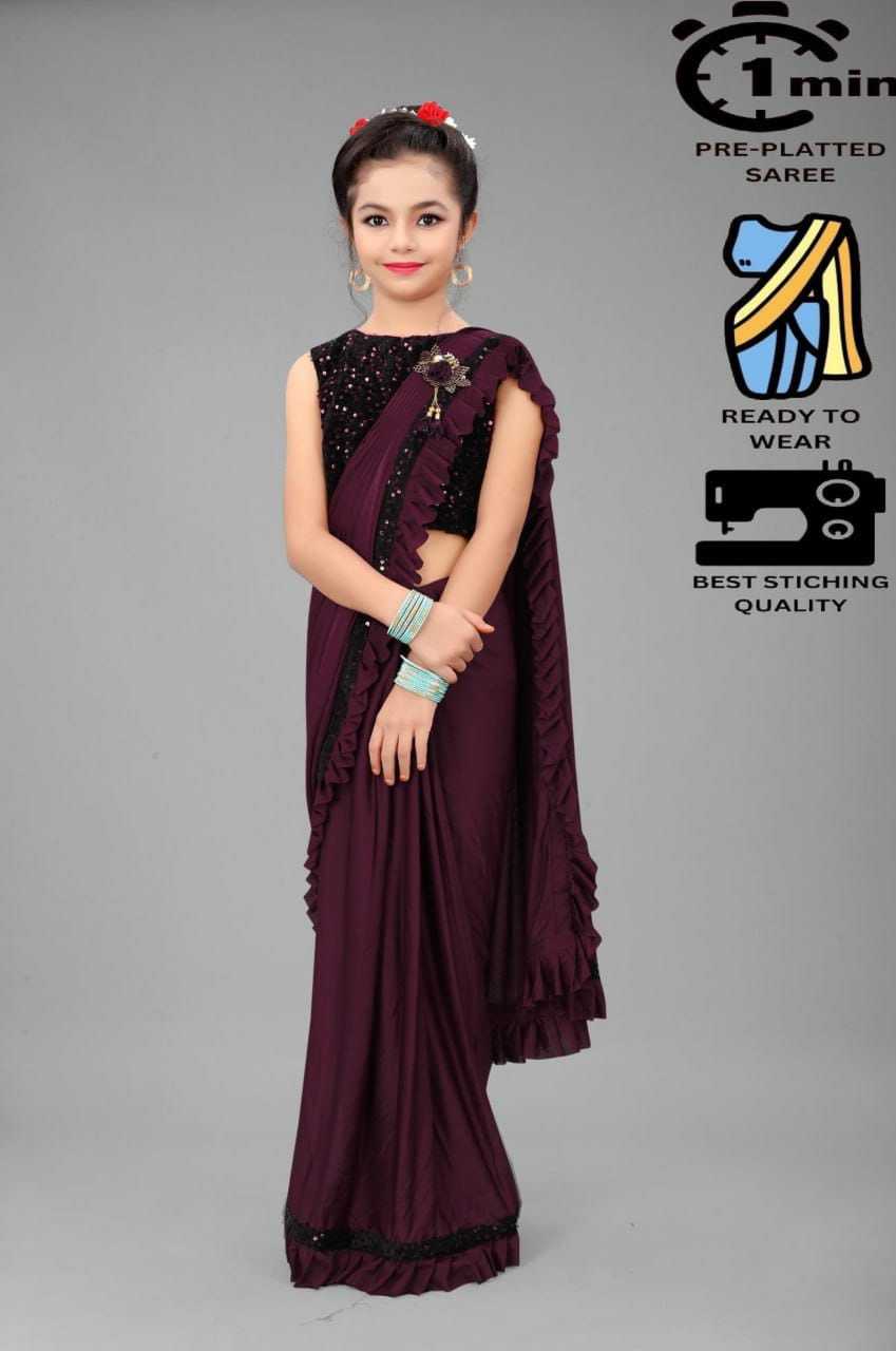 Ynf Lycra RIN222 233 Kids Wear Wedding Collections Festive Collections Wholesale Kids Saree Dress Kids Festive Wear Wedding Outfits Manufacturer- Kids Exports