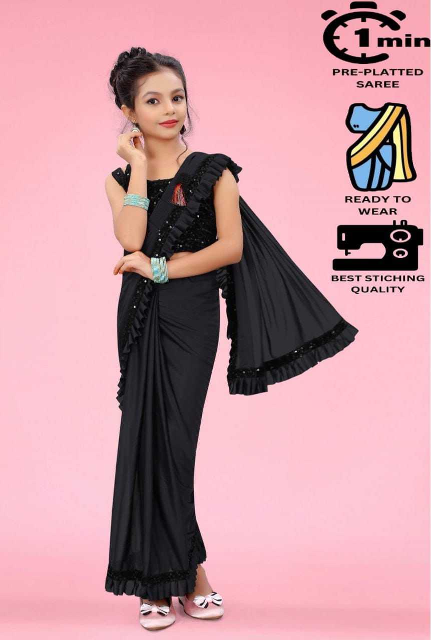 Ynf Lycra RIN222 233 Kids Wear Wedding Collections Festive Collections Wholesale Kids Saree Dress Kids Festive Wear Wedding Outfits Manufacturer- Kids Exports