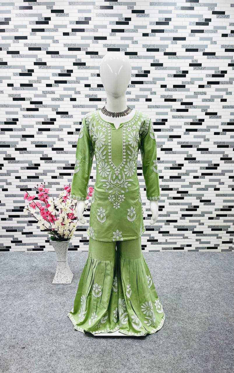 Ynf Rayon KESH415 140 Kids Wear Wholesale Kids Sharara Kids Suit Kids Anarkali Suits Manufacturer- Kids Exports