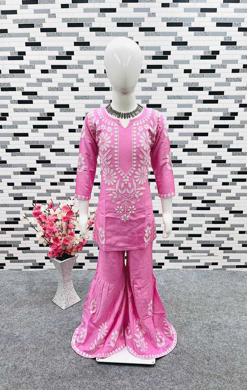 Ynf Rayon KESH415 140 Kids Wear Wholesale Kids Sharara Kids Suit Kids Anarkali Suits Manufacturer- Kids Exports