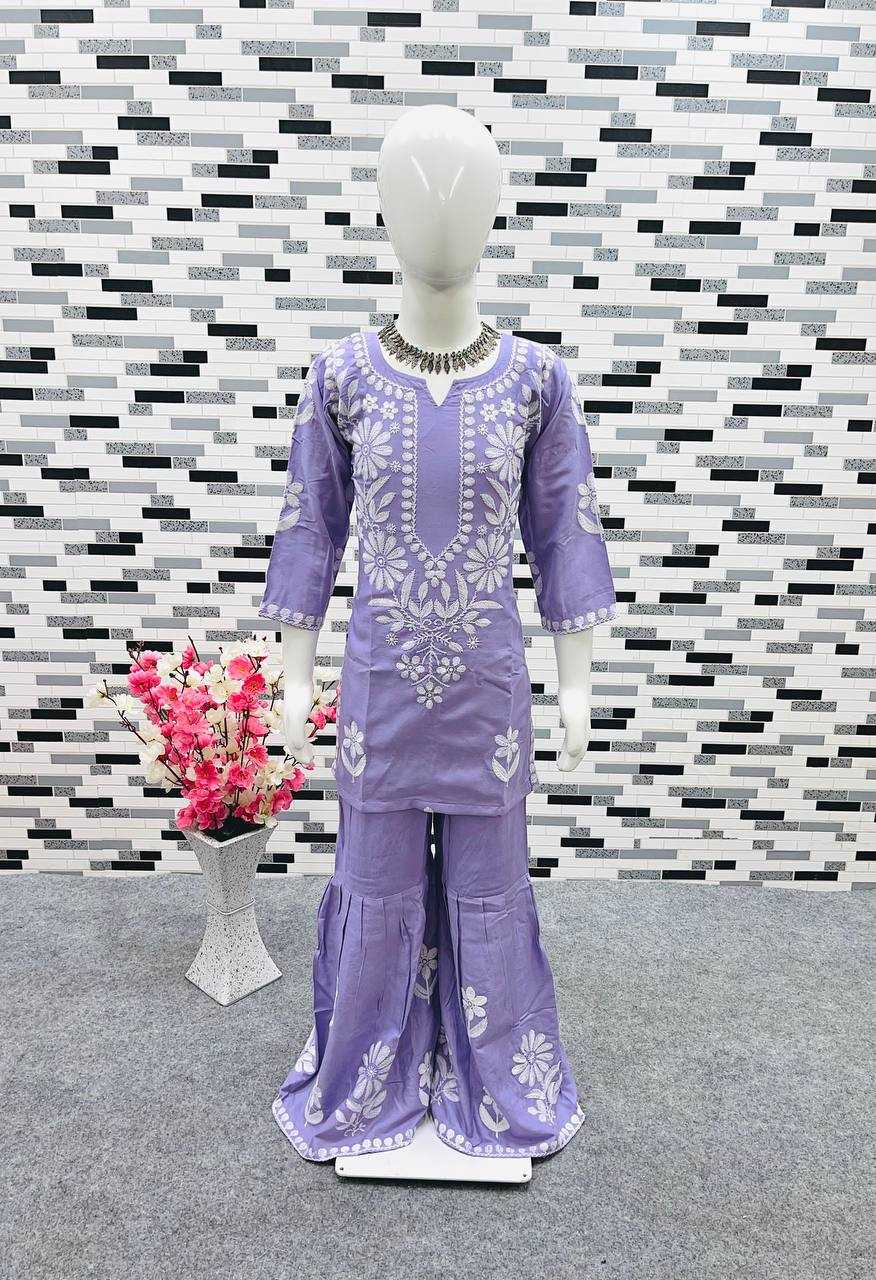 Ynf Rayon KESH415 140 Kids Wear Wholesale Kids Sharara Kids Suit Kids Anarkali Suits Manufacturer- Kids Exports