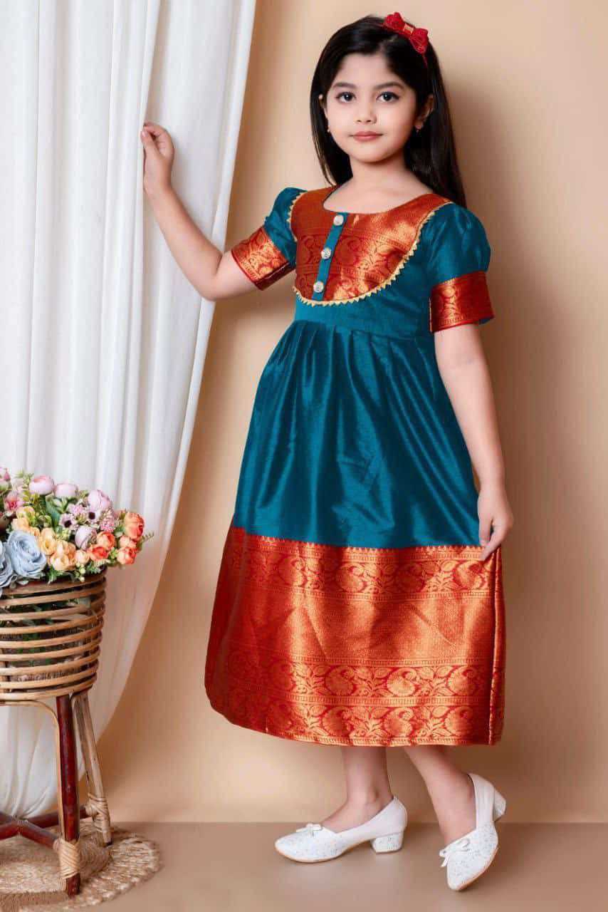 Ynf Silk KESH461 66 Kids Wear Wholesale Kids Lehenga Kids Designer Frock Kids Silk Dress Manufacturer- Kids Exports