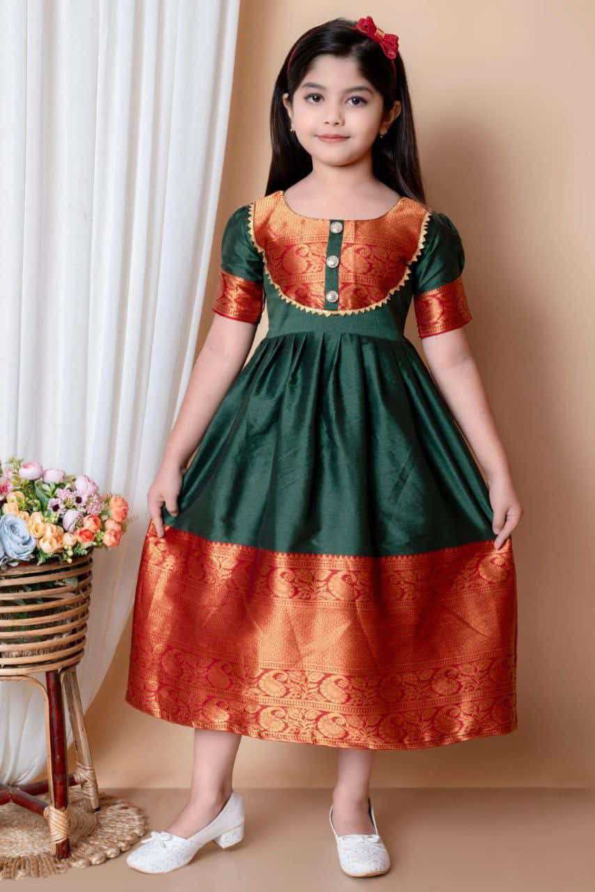 Ynf Silk KESH461 66 Kids Wear Wholesale Kids Lehenga Kids Designer Frock Kids Silk Dress Manufacturer- Kids Exports