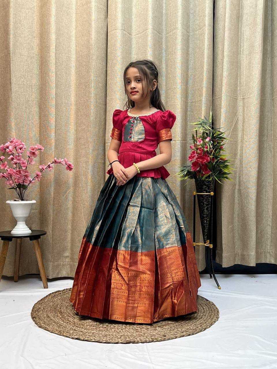 Ynf Silk KESH461 79 Kids Wear Wholesale Kids Lehenga Kids Lehenga Choli Baby Girl Lehenga Manufacturer- Kids Exports