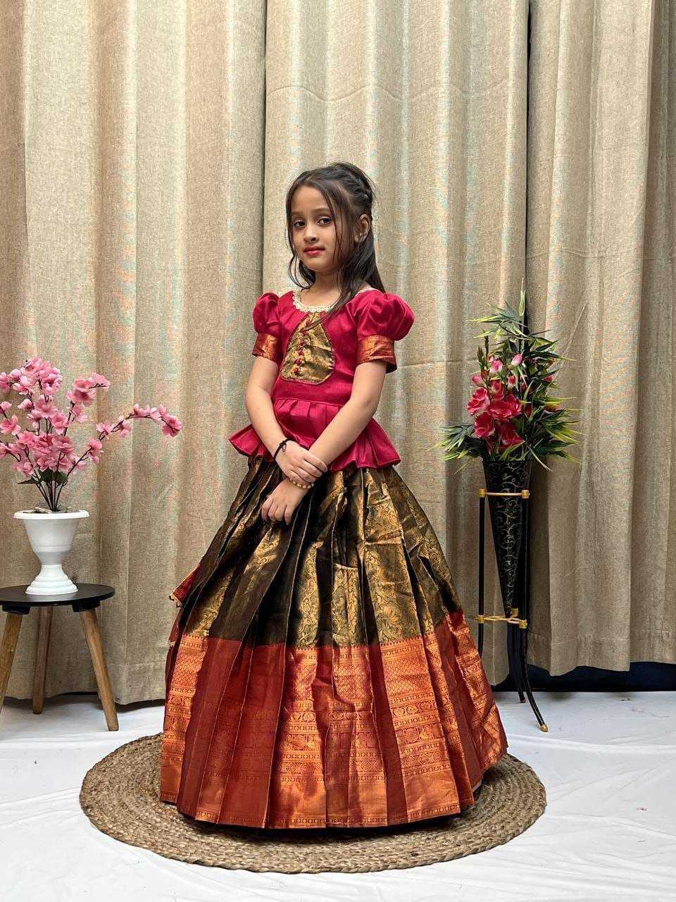 Ynf Silk KESH461 79 Kids Wear Wholesale Kids Lehenga Kids Lehenga Choli Baby Girl Lehenga Manufacturer- Kids Exports