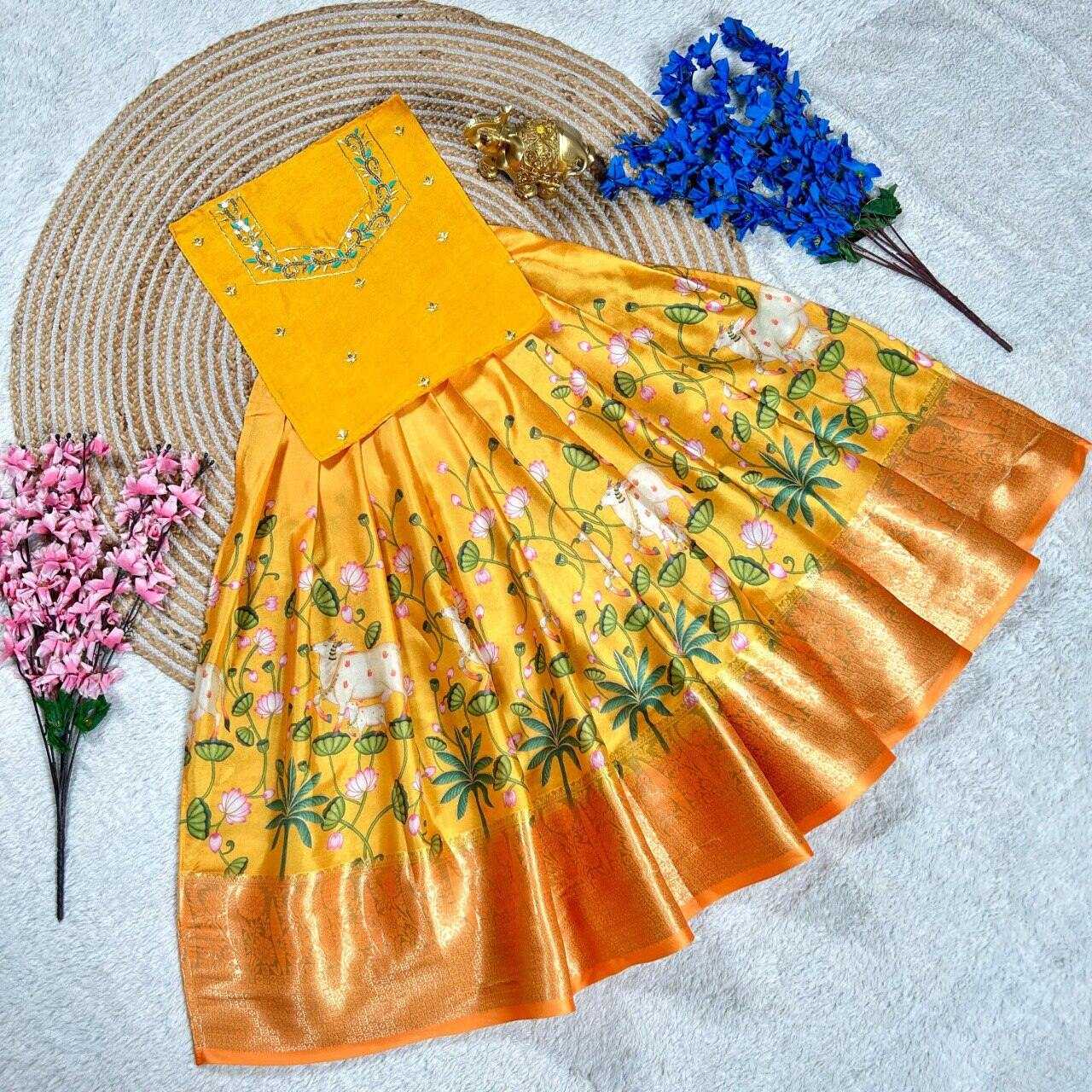 Ynf Banglori Silk KESH505 345 Kids Wear Wholesale Kids Lehenga Kids Ghagra Choli Manufacturer- Kids Exports