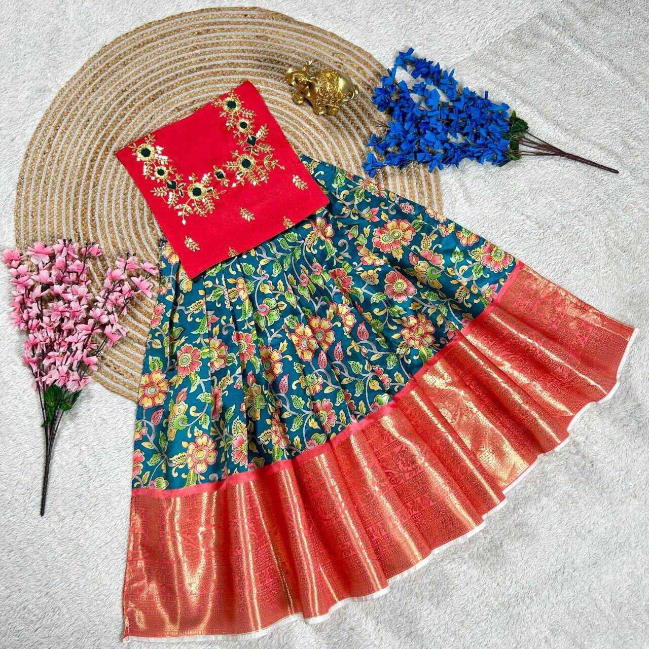Ynf Banglori Silk KESH505 345 Kids Wear Wholesale Kids Lehenga Kids Ghagra Choli Manufacturer- Kids Exports