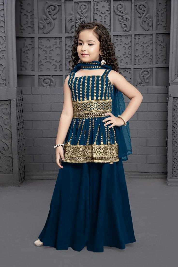 Ynf Heavy Crepe RIN204 JANVI 7 Kids Wear Wedding Collections Festive Collections Wholesale Kids Lehenga Kids Designer Frock Kids Wedding Outfits Manufacturer- Kids Exports