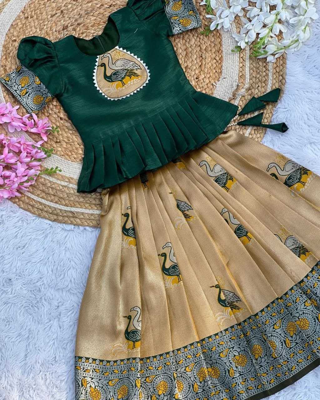 Ynf Jacquard KESH461 HK-98 Kids Wear Wedding Collections Festive Collections Wholesale Kids Frocks Kids Sharara Kids Designer Frock Manufacturer- Kids Exports