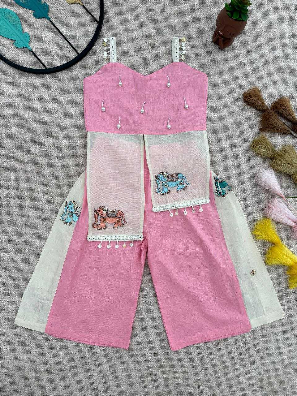 Ynf Khadi RIN107 378 Kids Wear Wholesale Top & Pant Kids Co-ord Set Kids Indo-Western Wear Manufacturer- Kids Exports