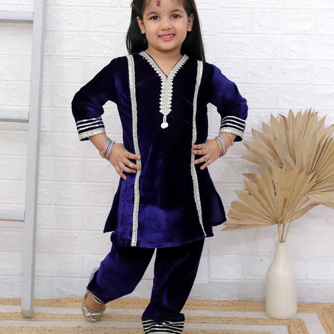 Ynf Velvet RIN107 371 Kids Wear Wholesale Kids Suit Kids Ethnic Wear Kids Traditional Outfits Manufacturer- Kids Exports