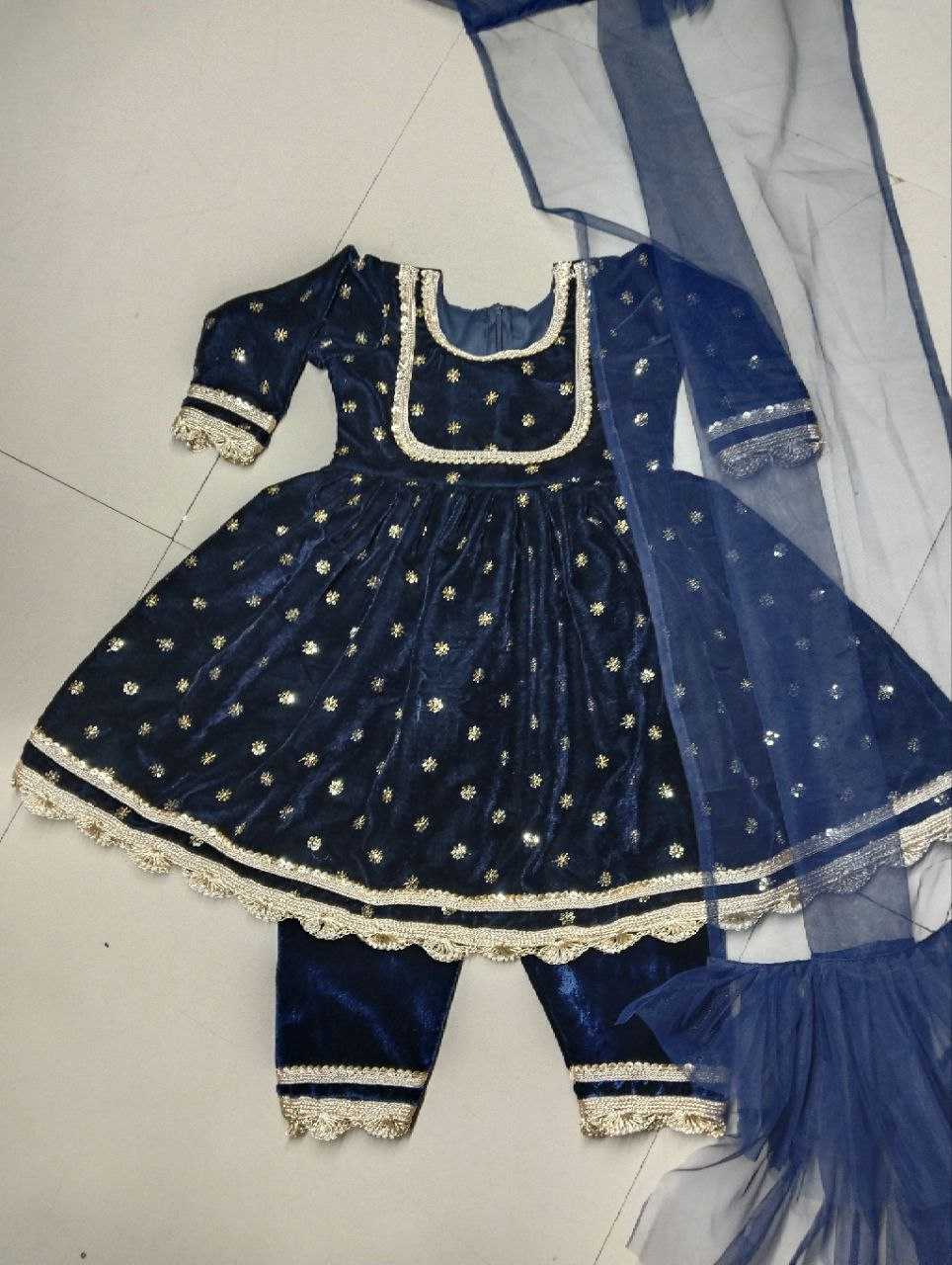 Ynf Velvet RIN107 372 Kids Wear Wholesale Kids Suit Kids Traditional Outfits Kids Anarkali Suits Manufacturer- Kids Exports