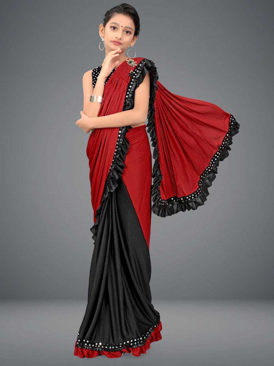 Ynf Delta lycra KESH461 45 Kids Wear Wholesale Kids Saree Dress Manufacturer- Kids Exports