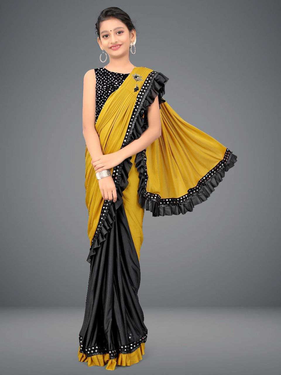 Ynf Delta lycra KESH461 45 Kids Wear Wholesale Kids Saree Dress Manufacturer- Kids Exports