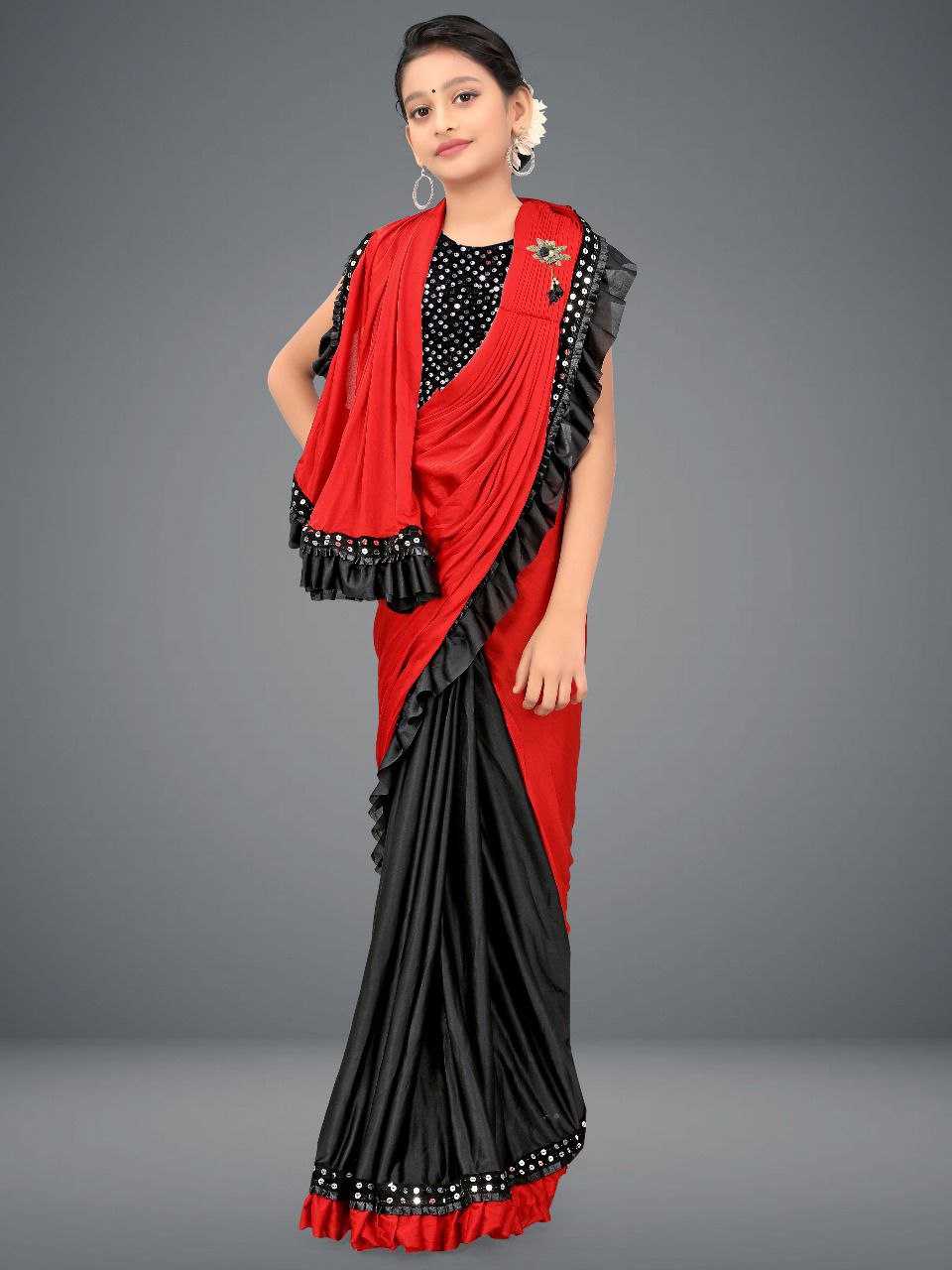Ynf Delta lycra KESH461 45 Kids Wear Wholesale Kids Saree Dress Manufacturer- Kids Exports