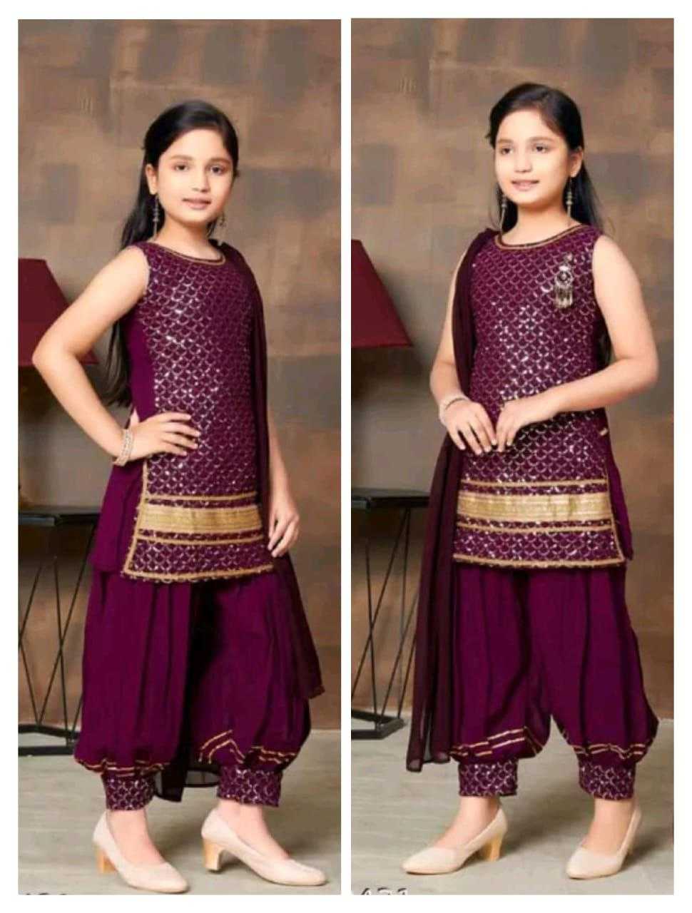 Ynf Heavy Crepe KESH461 103 Kids Wear Wedding Collections Festive Collections Wholesale Kids Suit Top & Pant Kids Festive Wear Manufacturer- Kids Exports