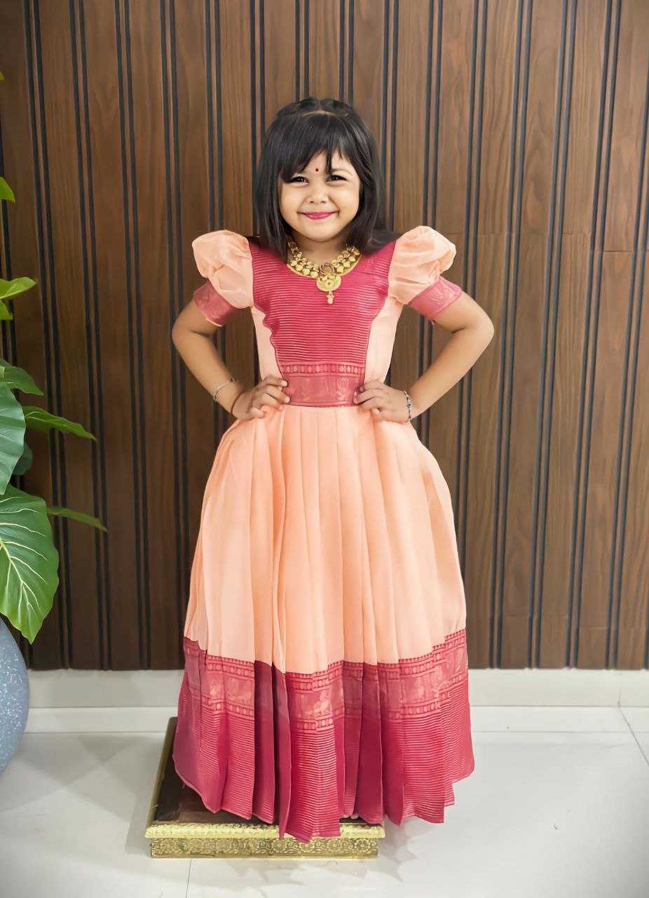 Ynf Pure Cotton RIN161 DAUGHTER Kids Wear Wedding Collections Festive Collections Wholesale Kids Gown Girls Cotton Frocks Kids Festive Wear Manufacturer- Kids Exports