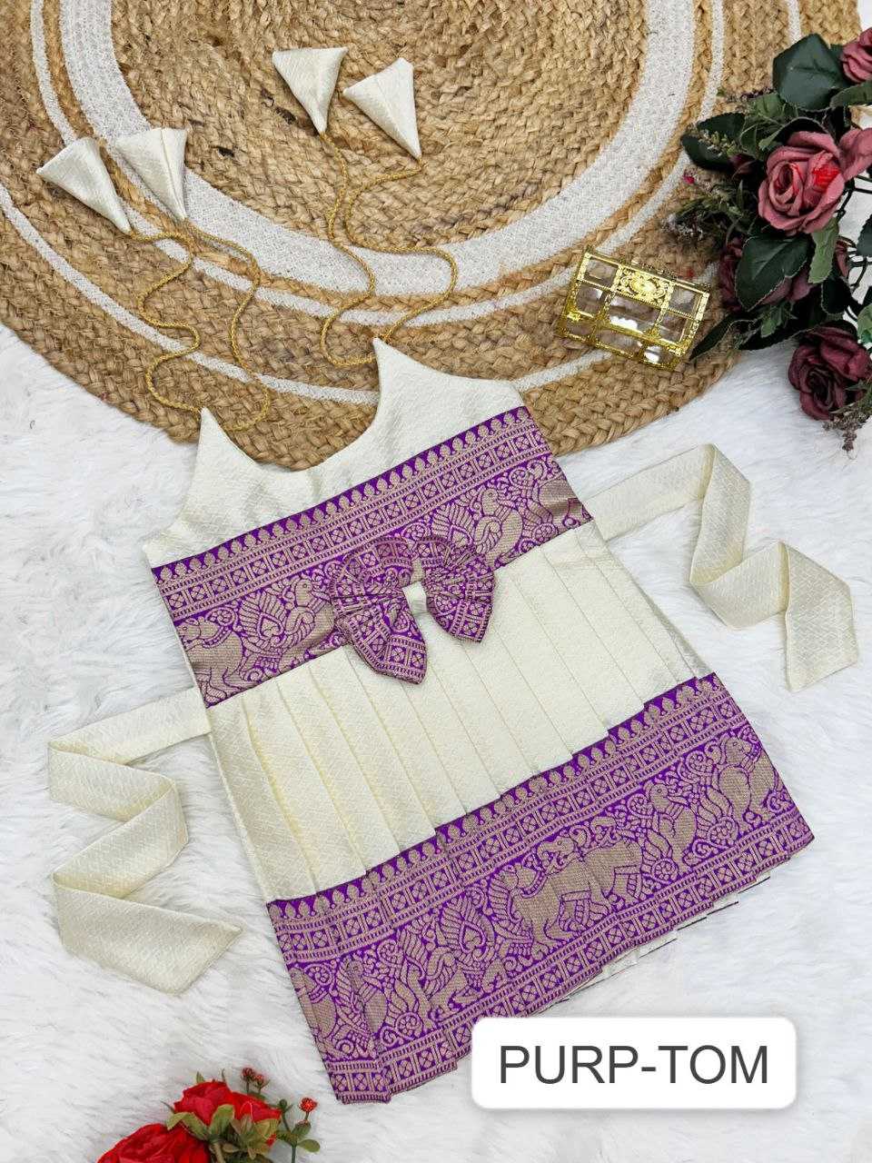 Ynf Soft Tapeta Silk RIN204 Tapeta Kids Wear Festive Collections Wholesale Girls Frock Kids Festive Wear Kids Silk Dress Manufacturer- Kids Exports