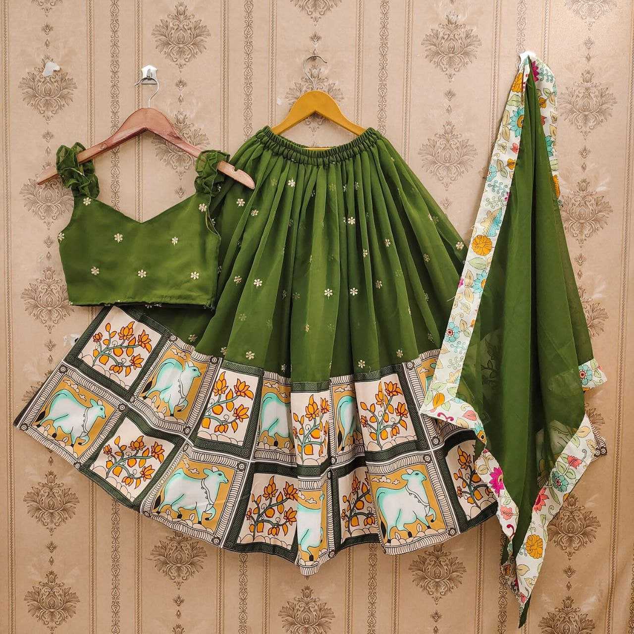 Ynf Faux Georgette KESH461 159 Kids Wear Wholesale Kids Lehenga Choli Kids Diwali Clothes Kids Party Wear Ethnic Manufacturer- Kids Exports