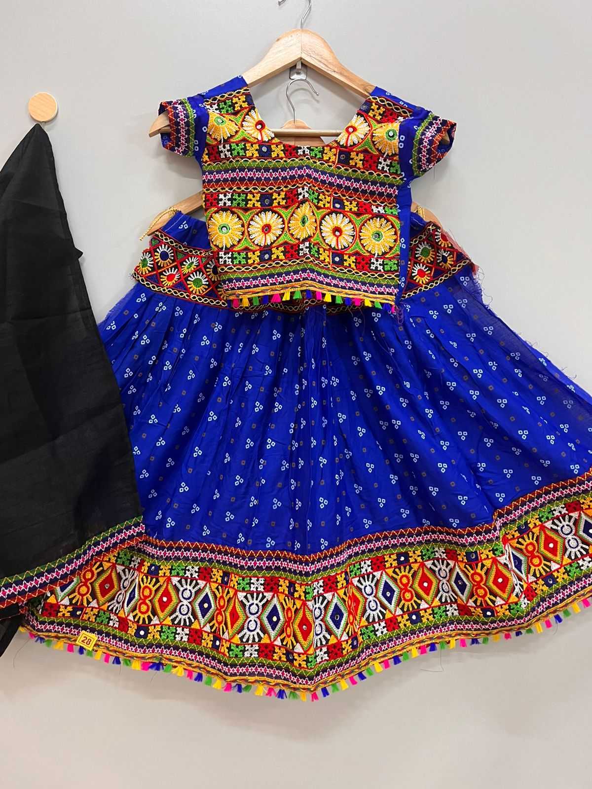 Ynf Pure Cotton RIN235 kidsNavratri Kids Wear Festive Collections Wholesale Kids Lehenga Kids Navratri Outfits Navratri Dresses Manufacturer- Kids Exports