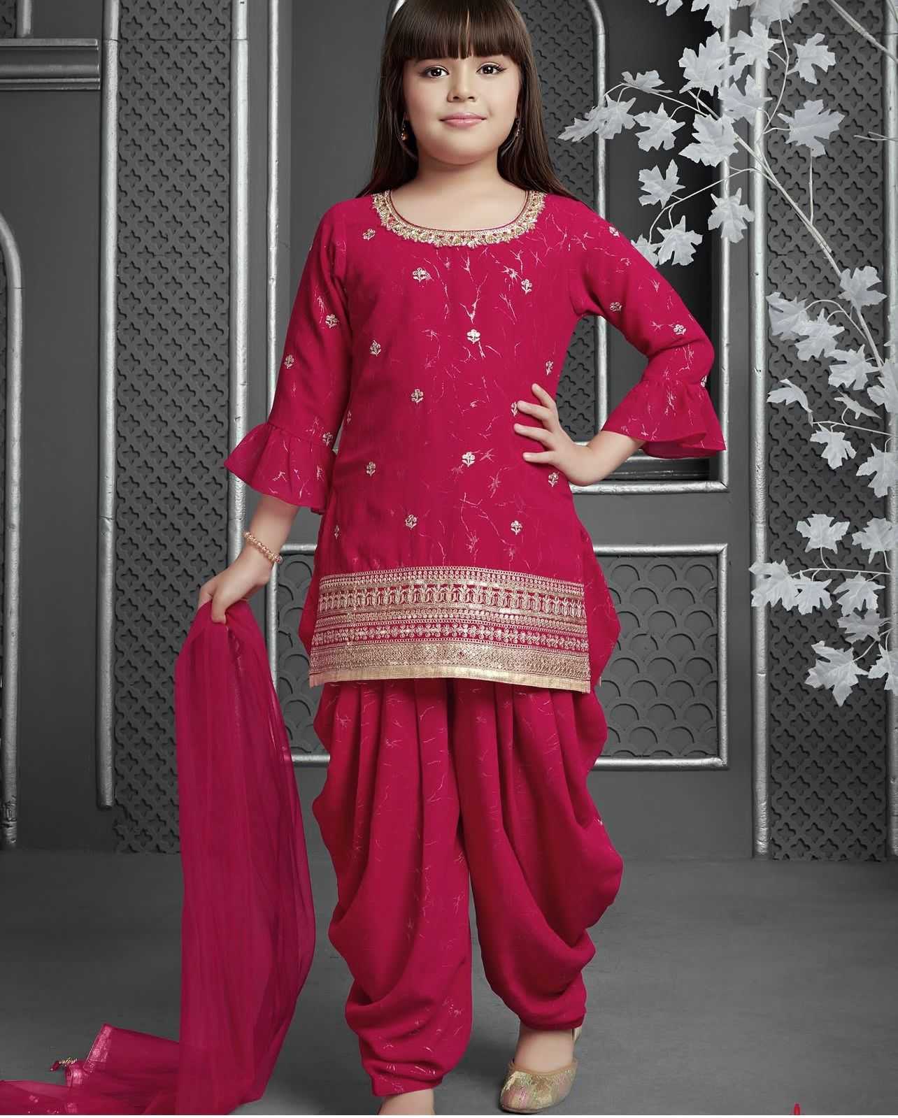 Ynf Chinon Silk KESH481 KAVYA Kids Wear Wholesale Kids Suit Kids Ethnic Wear Kids Festive Wear Manufacturer- Kids Exports
