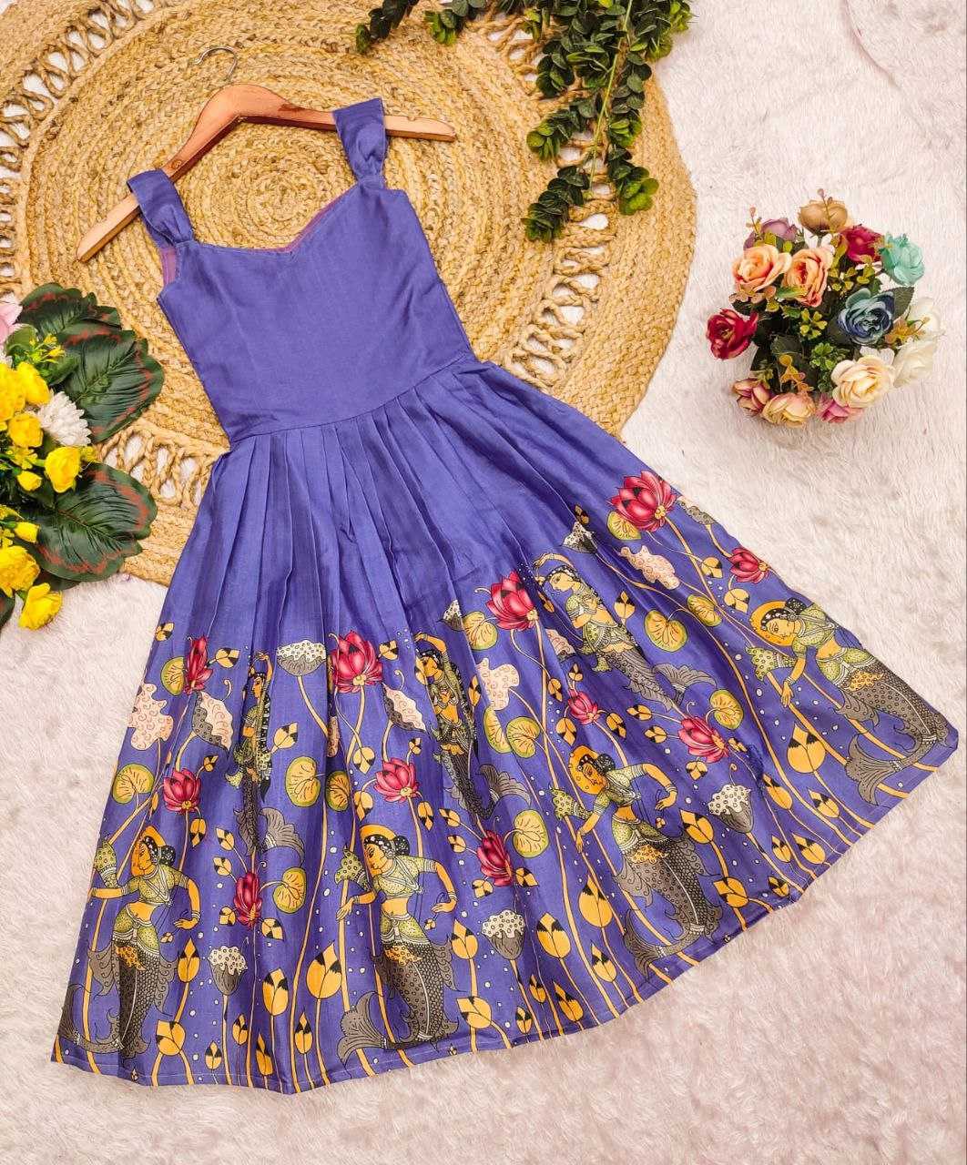 Ynf Soft Cotton KESH619 PICHWAI Kids Wear Wedding Collections Festive Collections Wholesale Kids Gown Kids Frocks Girls Cotton Frocks Manufacturer- Kids Exports