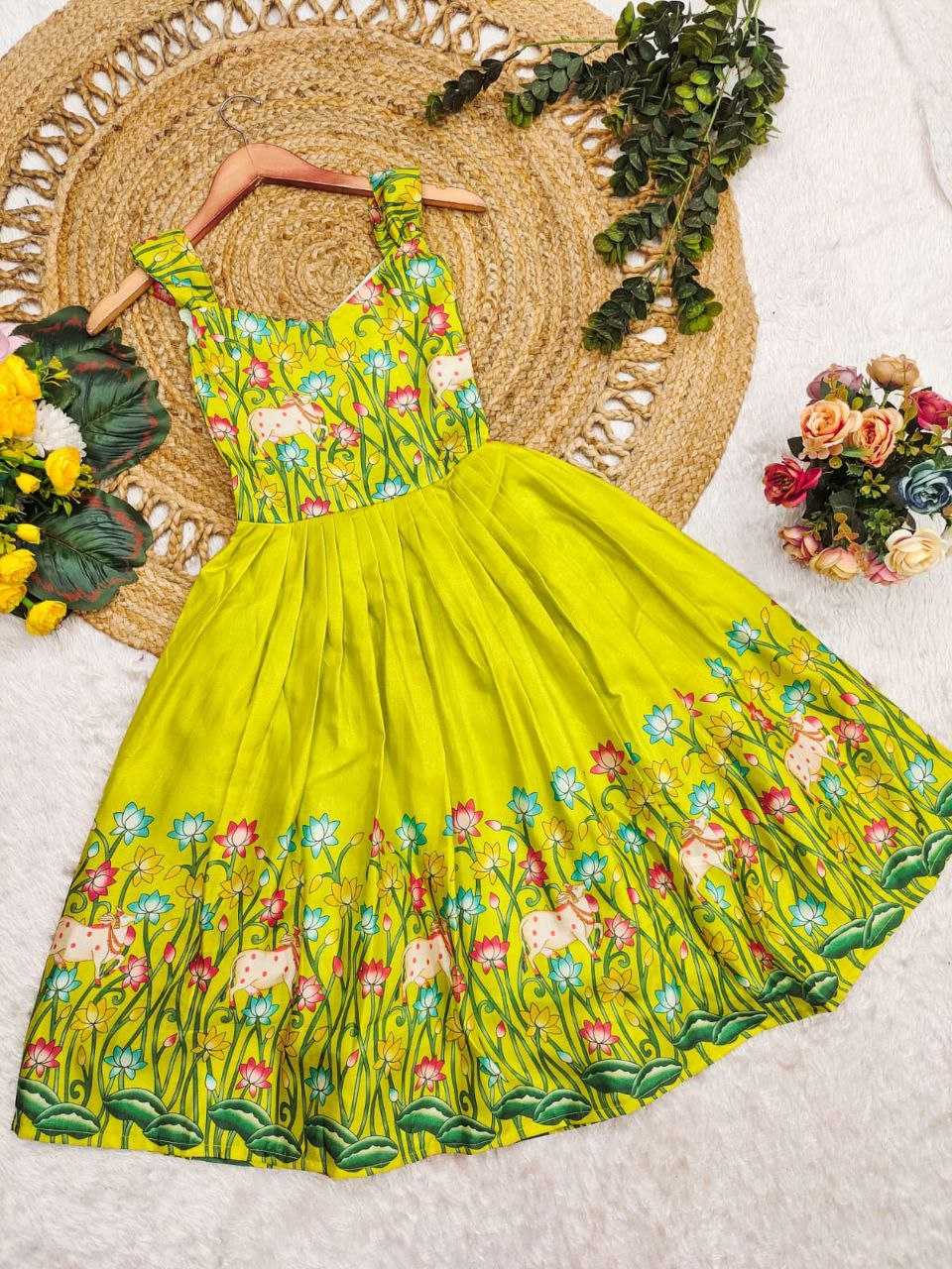 Ynf Soft Cotton KESH619 PICHWAI Kids Wear Wedding Collections Festive Collections Wholesale Kids Gown Kids Frocks Girls Cotton Frocks Manufacturer- Kids Exports