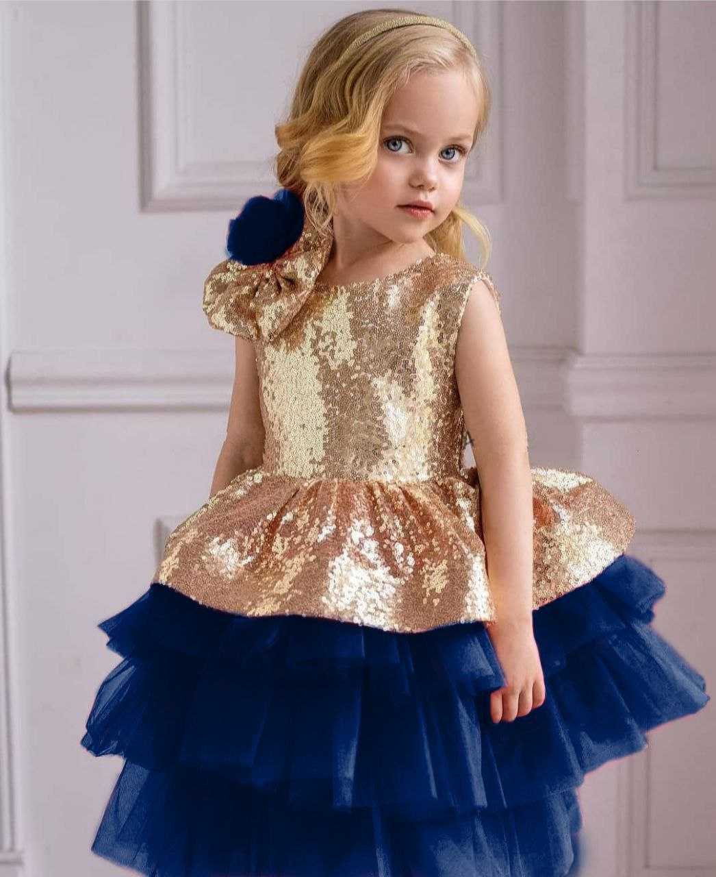Ynf Soft Net RIN157 PC KID 8011 Kids Wear Wholesale Kids Frocks Girls Frock Kids Designer Frock Manufacturer- Kids Exports